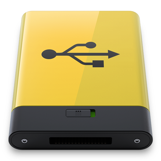 Yellow USB Icon 512x512 png